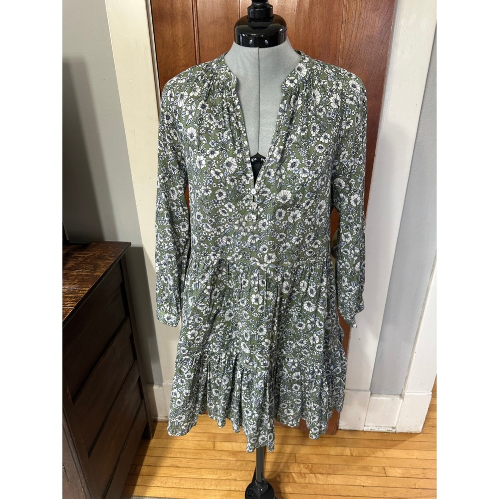 Veronica Beard Floral Tiered Midi Dress – Size Small –‎ 100% Cotton – EUC